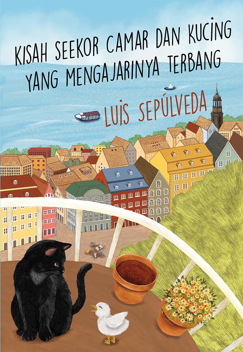 Sampul depan Kisah Seekor Camar dan Kucing yang Mengajarinya Terbang